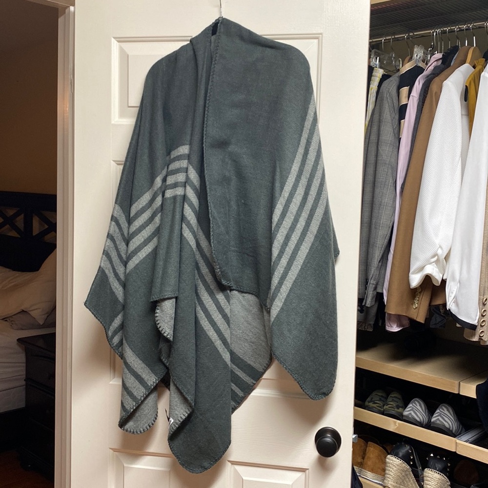 Gray poncho